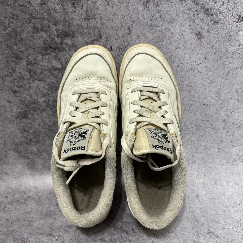Reebok Club C 85 Vintage Made in USA Sneakers Mens 10.5 Chalk White Leather